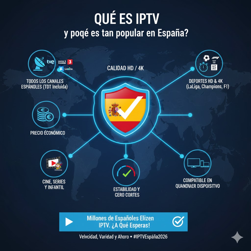 Mejor IPTV de España para Ver Todos los Canales en 2026 HD